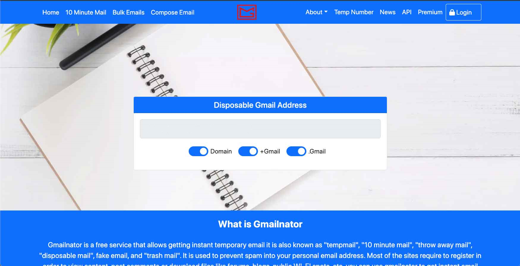 Gmailnator website