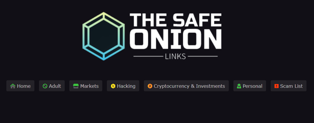 Safe Onion Links website