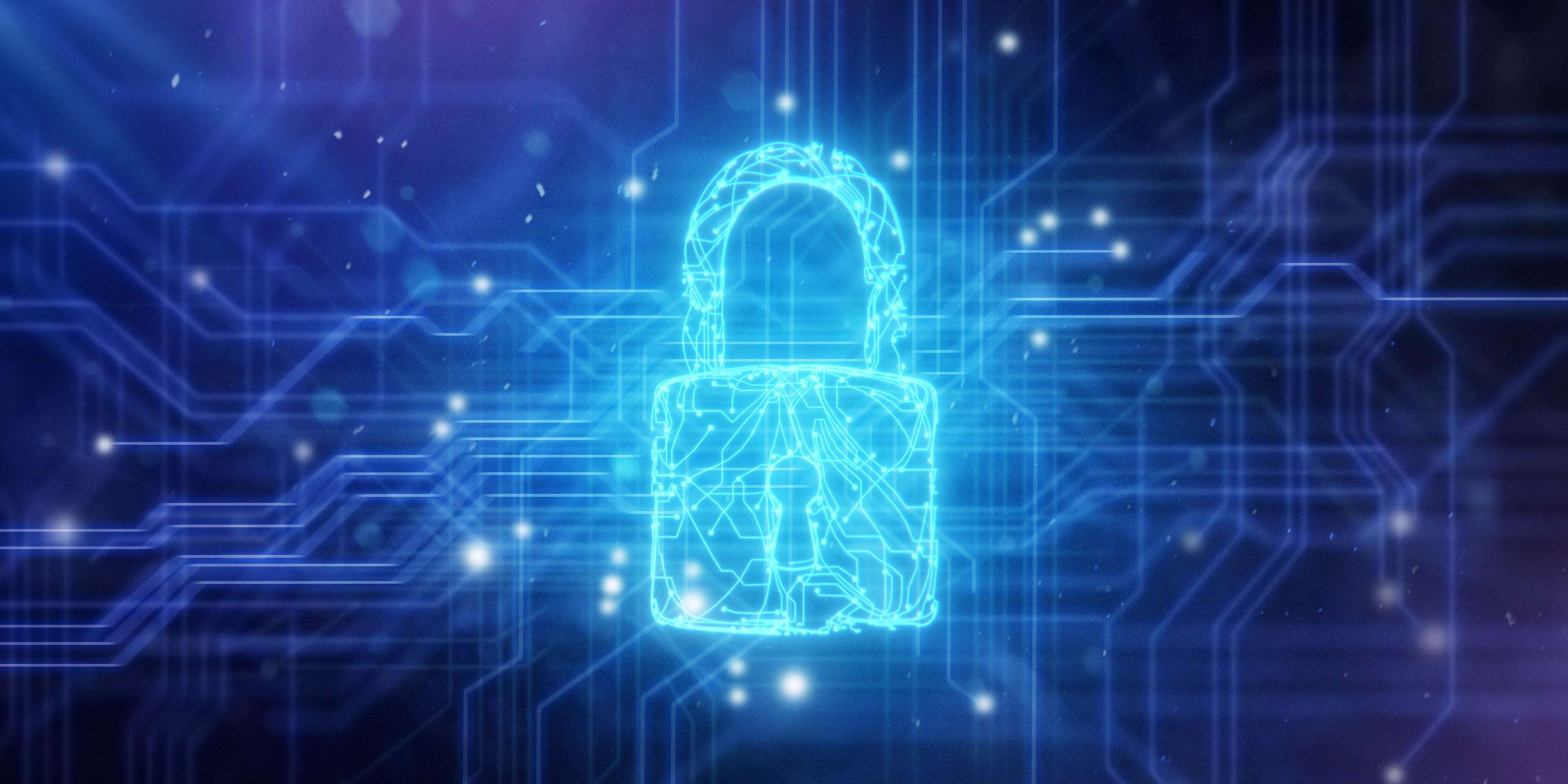 Blue padlock